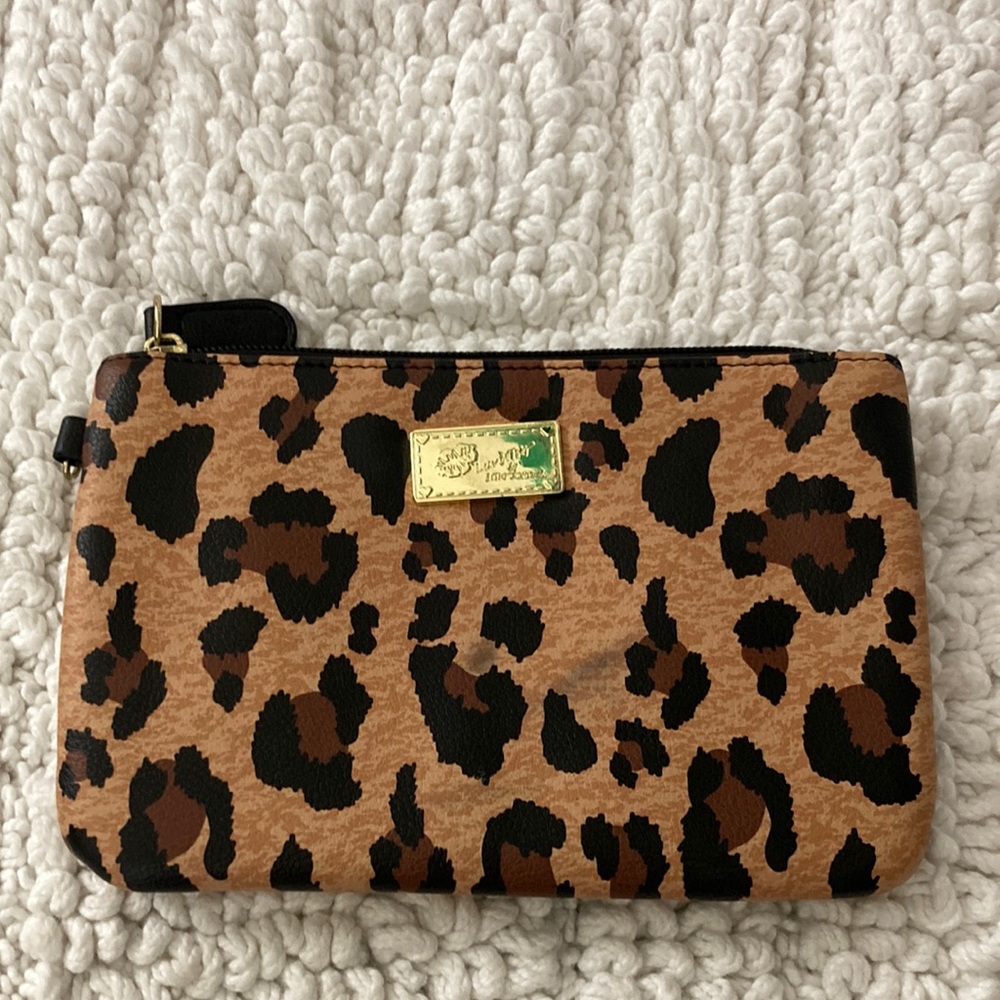 Luv Betsy by Betsy Johnson Leopard Print Makeup  Bag